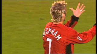 David Beckham Goal 27082002 UEFA CL Man United v Zalaegerszegavi [upl. by Aisa]