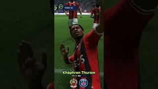 KHÉPHREN THURAM SCORES Nice vs PSG [upl. by Chappie]