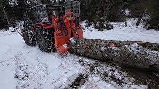 FPV Sturmholzbringung Teil2  Baumbergung aus Bachbett  Tiger Massey Ferguson Husquavarna Forst [upl. by Aihsetal]