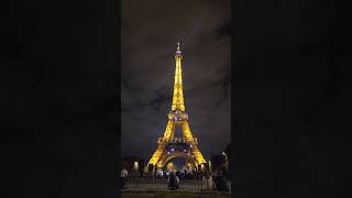 Eiffel Tower Paris France 4K Sparkle Lights At Night [upl. by Ariait]