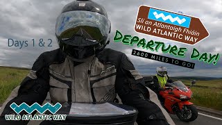 Wild Atlantic Way and Scotland Motorbike tour Ep 1  Honda CBR650F [upl. by Atsylac550]