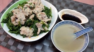 Hong Kong Recipe  Watercress Soup with Fish paste [upl. by Eissalc]