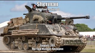 Fury Sherman M4A2 Tank Medium E8  Tankfest 2017 [upl. by Inaj]