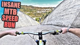 INSANE MTB SPEED RUN  RIDING DOWN A DAM [upl. by Yelehsa171]