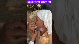 Asmr fast shaving cream with barber shaving haircutting barbershop asmrvideo [upl. by Yearwood]