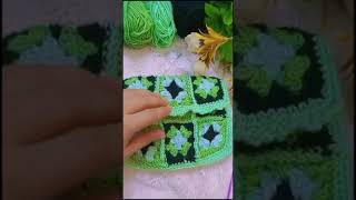 Beautiful green combination Clutch crochet crochet [upl. by Ycnay]