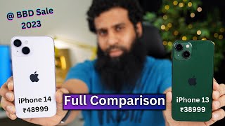 iPhone 14 vs iPhone 13 BBD sale 2023 Full Comparison [upl. by Llibyc333]