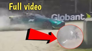 Aston Martin Vantage Wrecked in F1 Safety Car Test What Happened [upl. by Viglione]