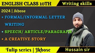 Writing Skills dialogue jkbose class 10th English 2024 By Tahir Sir [upl. by Llyrrad]