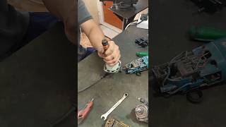 Makita 9557 Angle grinder repair  power tools repair makita repair shortsvideo [upl. by Jany]