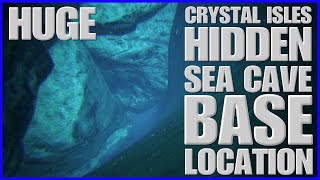 ARK CRYSTAL ISLE  HIDDEN SEA CAVE BASE LOCATION [upl. by Acysej]