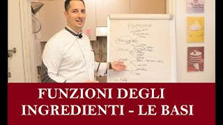 Corso di pasticceria online  Funzione degli ingredienti di base  Capiamo i concetti [upl. by Ayokal798]