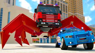 Fire Truck Frank Chasing the Police car  Wheel City Heroes WCH Super Trucks Cartoon for kids [upl. by Areek]