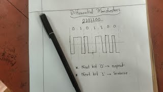 How to Draw Differential Manchester Encoding  Digital to Digital Conversation  Emtiaz  CSE JNU [upl. by Bernete]