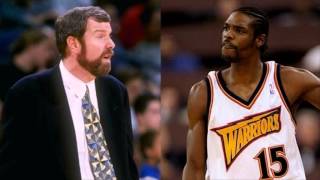 latrell sprewell choked pj carlesimo [upl. by Ahsinac]