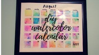 DIY WATERCOLOR CALENDAR [upl. by Boyt]