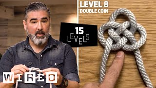 Levels of Knot Tying Easy to Complex  WIRED [upl. by Stetson896]