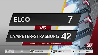 LampeterStrasburg stays unblemished with playoff win over ELCO [upl. by Raimund8]