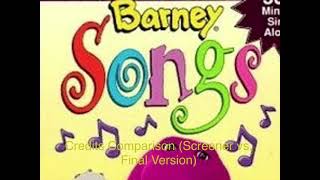 Barney Songs Credits Comparison Screener vs Final Version For Screener amp Original 1995 [upl. by Clere409]