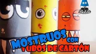 COMO HACER MONSTRUOS CON TUBOS DE PAPEL HIGIÉNICO FÁCIL [upl. by Leeda]