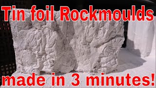 How to make realistic rock surface moulds and rocks from Tin foil [upl. by Eliseo]