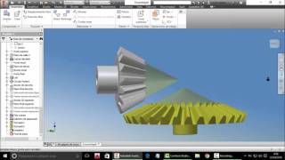 animacion de engranajes conico en Inventor [upl. by Soilisav778]