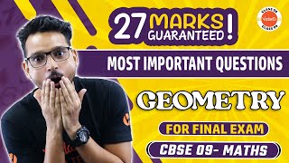 Guaranteed 27 Marks 🔥 Most Important Questions from GEOMETRY  Class 9 Maths  CBSE 2024 [upl. by Irrehs]