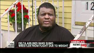 Too Big to Fly American Sumo Wrestler Banned from Flight [upl. by Ardnuahsal]