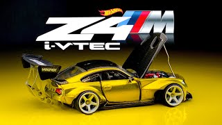 Resto mod BMW Z4 M powered by Honda K24 Engine RWD Hotwheels Custom [upl. by Nodab390]