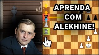 ALEKHINE vs CAPABLANCA O Segredo da torre atrás do peão passado  Clássicos do Xadrez [upl. by Lana]