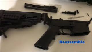 How to field strip an AR15 disassemble and reassemble [upl. by Collie175]