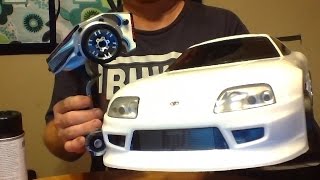 HPI Sprint 2 Drift with a new Toyota Supra body [upl. by Tnerual]