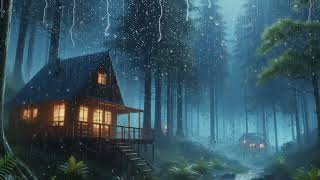 Rain and Thunder Sounds for Sleeping Heavy Rain and Thunderstorm Sounds with Rain at Night [upl. by Elleryt]