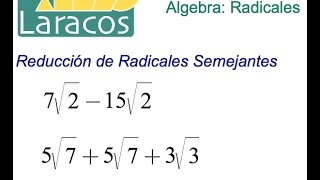 Reduccion de Radicales semejantes [upl. by Bowles]