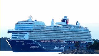 Mein Schiff 7 Cruise Ship leaving shipyard for Sea Trials 1952024  Tui Cruises [upl. by Pheni536]