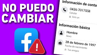 Solución  NO PUEDO CAMBIAR FECHA DE NACIMIENTO EN FACEBOOK 2024 [upl. by Gaddi861]