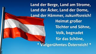 Bundeshymne der Republik Österreich Land der Berge Land am Strome Chor [upl. by Rehtse270]