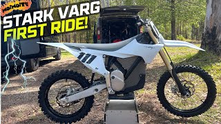 FIRST RIDE ON THE NEW STARK VARG ELECTRIC DIRT BIKE  Jack Moir [upl. by Fregger]