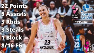 Marine Johannes 22 Points vs Basket Landes  LFB 202324 [upl. by Okier]