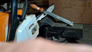 Kell é láncot feszíteni és lazítani élezés és használat után Stihl ms 170 2 mix [upl. by Saxen486]