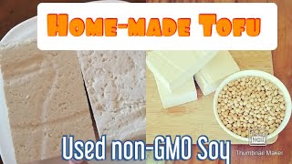 How to make Homemade Tofu using NonGMO Soybeanshowtomaketofu [upl. by Sharpe21]