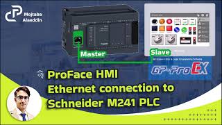 Proface HMI Ethernet connection to PLC Schneider Modicon M241 SoMachine GPProEX GPViewerEX [upl. by Glenden]