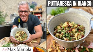 PASTA ALLA PUTTANESCA IN BIANCO  Ricetta VEGAN Facile e Veloce di Chef Max Mariola [upl. by Goles]