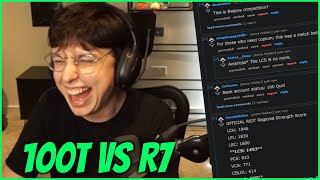 Caedrel Reacts To Reddit After The 100T VS R7 Series [upl. by Aikrehs]