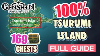 How to Tsurumi Island 100 FULL Exploration ⭐ ALL CHESTS GUIDE 【 Genshin Impact 】 [upl. by Tammie]