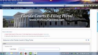 Florida Courts EFiling Portal  Login Page [upl. by Rickard]