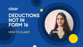 How to claim deductions not reflected in Form 16  Claim additional deductions amp save tax FY 202021 [upl. by Beret]