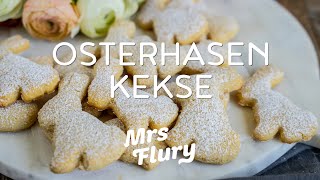 Einfache Osterhasen Kekse  vegan und leicht backen  Osterkekse [upl. by Hartfield]