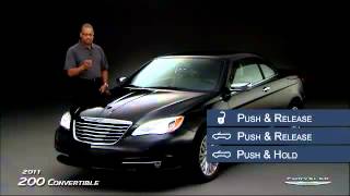 2011 Chrysler 200 Convertible Top Operation [upl. by Hurless148]