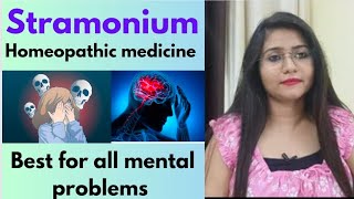 Stramonium homeopathic medicine for mental problems  Mania schizophrenia bipolar stammering [upl. by Hanae]